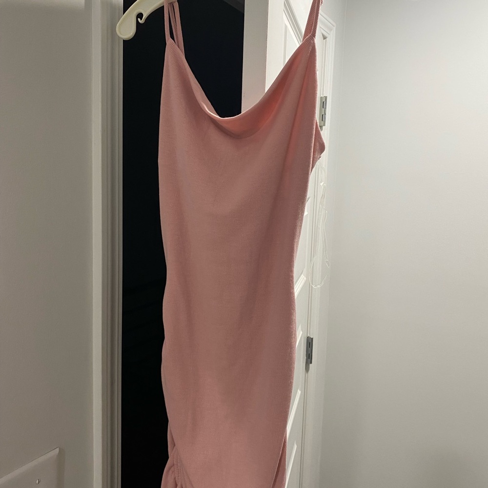 Pink ribbed Fashion nova dress